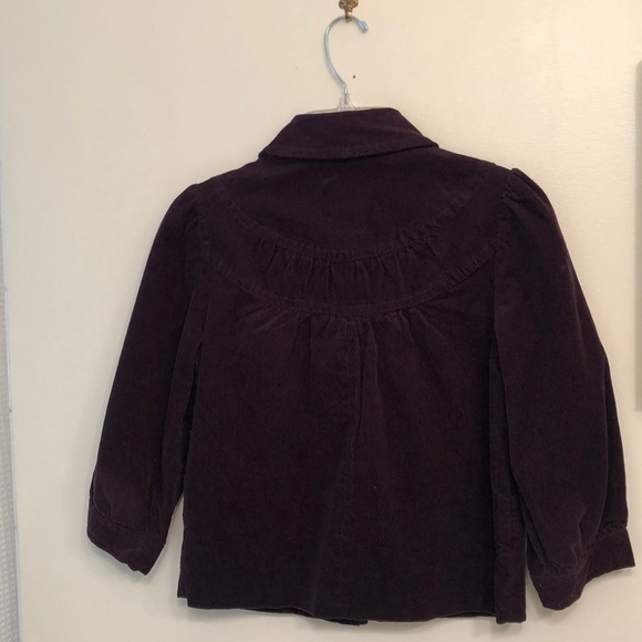 H&M Purple Corduroy 3/4 Sleeve Cropped Blazer - Picture 2 of 6